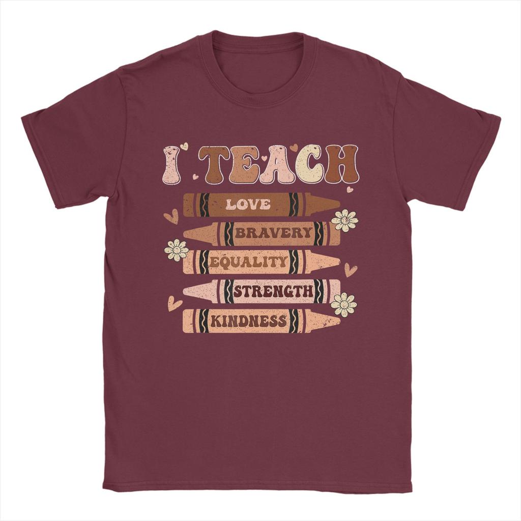 Unisex TShirt I Teach Black History Black History Month Teacher 100 Cotton Tee Shirt T Shirts Round Neck Clothing Party
