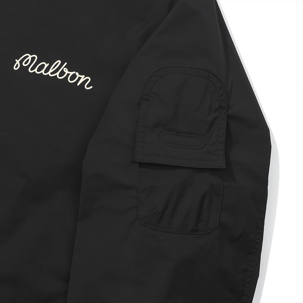 Malbon Golf Malbon Membrane Stadium Jacket Black (Man)