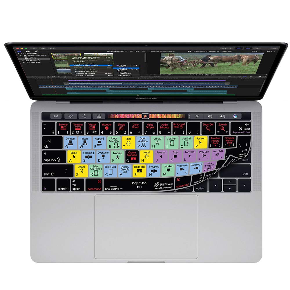 

KB Covers Накладка на QWERTY-клавиатуру Final Cut Pro X для MacBook Pro с Touch Bar 19116 (Конец 2016)