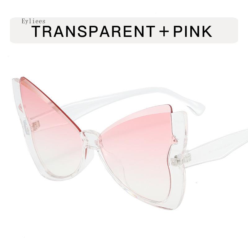 Vintage Butterfly Sunglasses Women Rimless Dragonfly Wing Sunglasses Ocean Lens Gradient Lens Eyewear Personal Glasses Party Sup