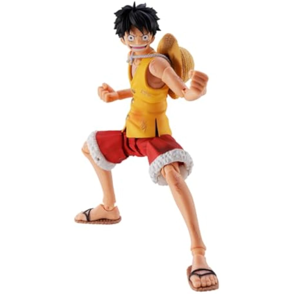TAMASHII NATIONS S.H. Figuarts One Piece Monkey D. Luffy - Marinford Summit Battle - Approx. 145 ...