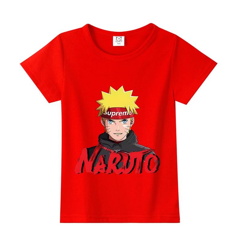 Narutos T-shirt Children Clothing Boy Girl Japanese Manga Pattern Short Sleeve Kid Cartoon Casual Sports Cotton Tee Home Clothes
