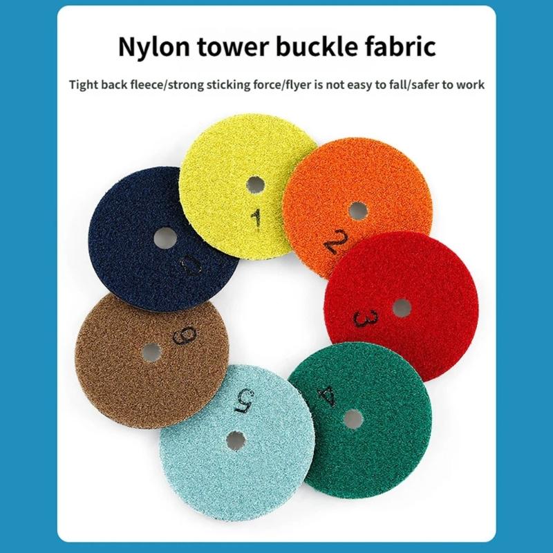 6PCS 80mm Diamonds Polishing Pads Polishing Discs For Marble Granites Stone With Strong Adhesive And No Burn Mark