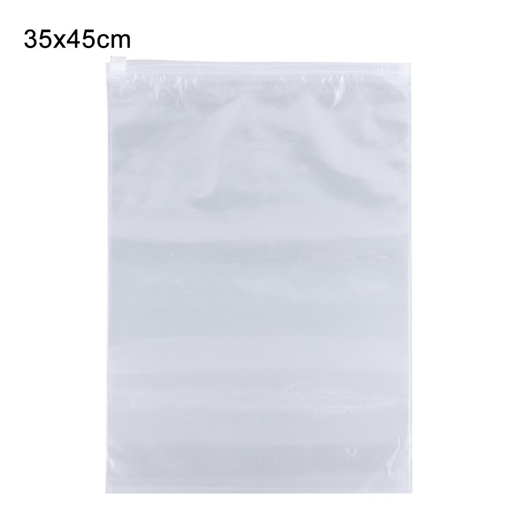5PCS New Self Seal Waterproof Plastic Bag Storage Pouch Clear Transparent Zipper Lock