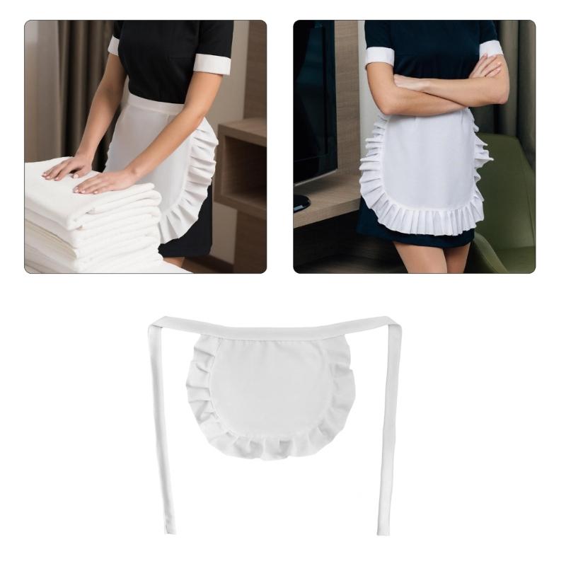 Maid Half Apron Cosplay Waist Apron Costume Cooking Aprons Kitchen Party Favors Maid Cosplay Accessories for Girls Women