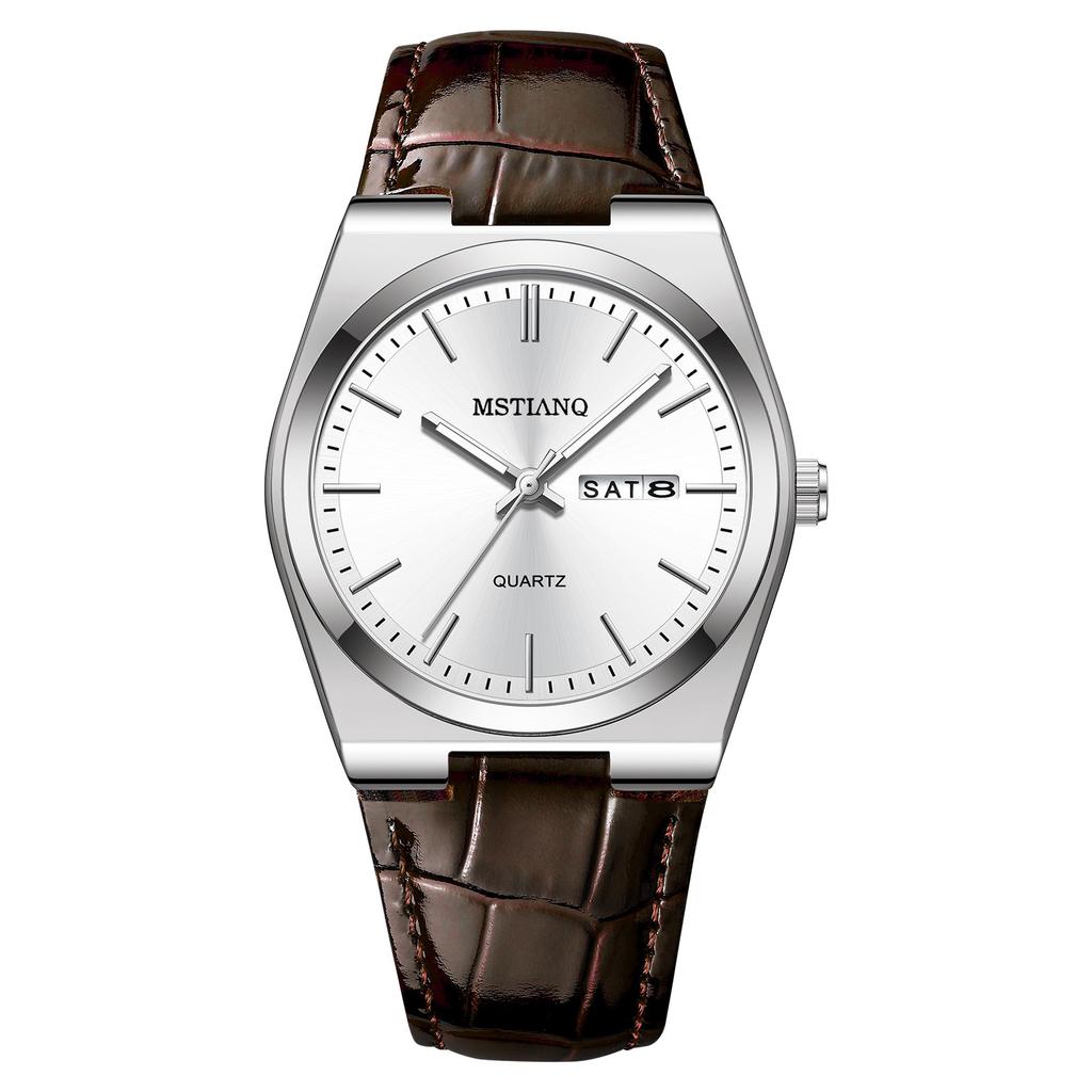 Fashion High-End Watches Men'S Business Casual Bi-Date Boys Glow-In-The-Dark Quartz Watches Men