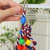 Chew Resistant Bird Toy Colorful Rope Parrot Toy, Cotton Biting Cage Accessory for Lovebird Budgie Cockatiel Parakeet Enrichment Anxiety Relief
