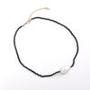 Necklace: White, Fashionable, Versatile, Niche, Fresh Jewelry; Black Pearl Necklace