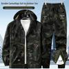 Men's Camouflage Hooded Workwear Set: Protective Mountaineering & Tactical Shell Jacket for Spring/Autumn