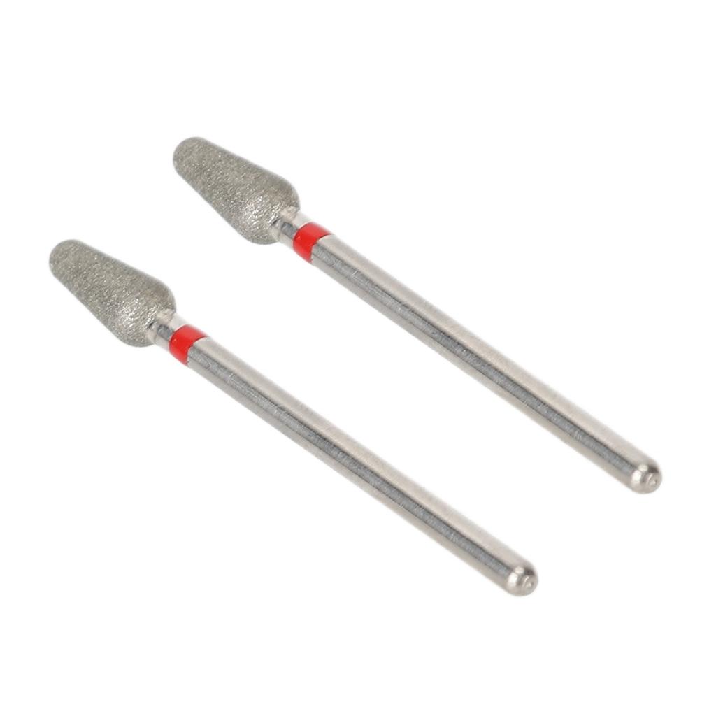 2pcs Nail Art Drill Bit Remove Dead Skin Tungsten Steel Nail Polishing Grinding Heads