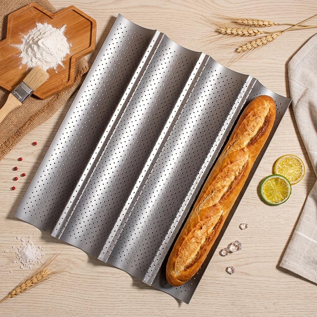Baguette-Cake Pan Non Stick Baking Mold for Home Use with Aluminum Alloy and Food Grade Coating