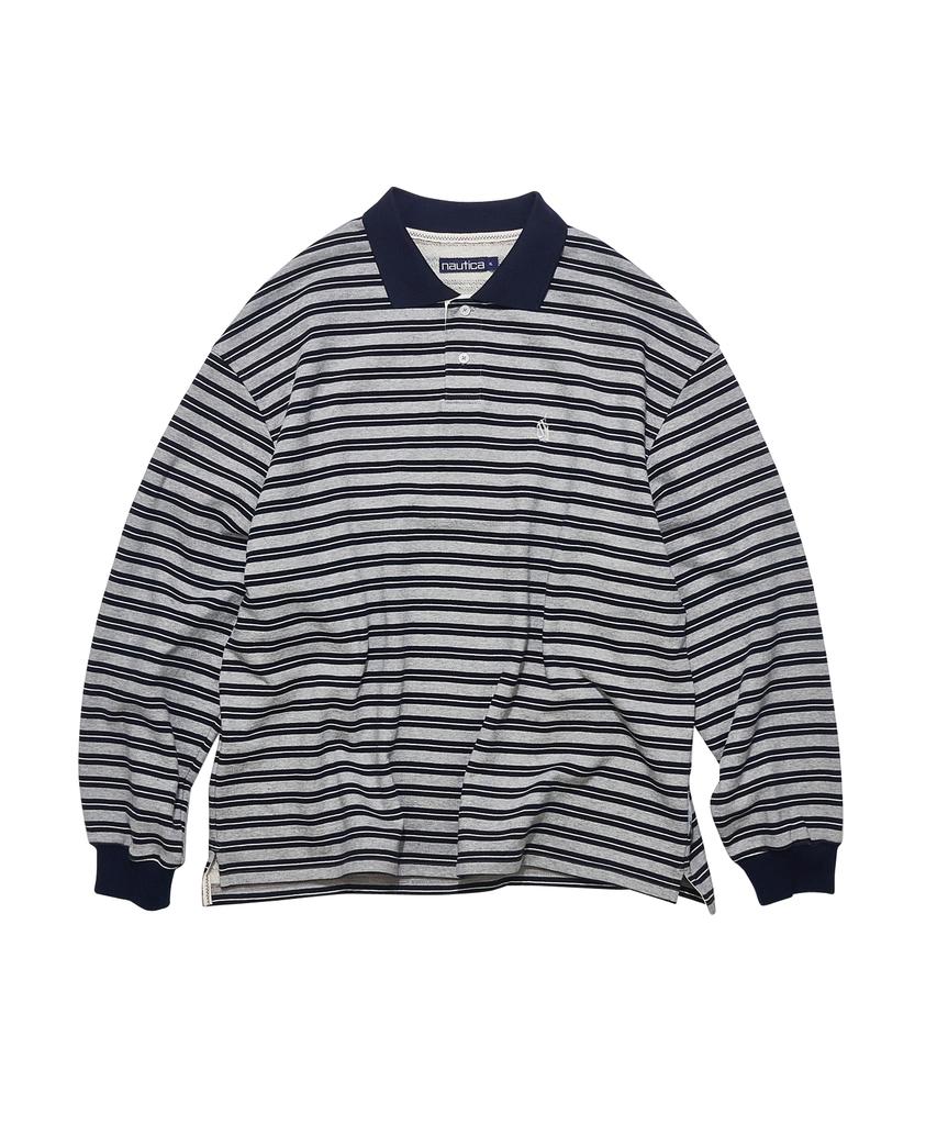 NAUTICA Striped Collared Sweatshirt Npo4495