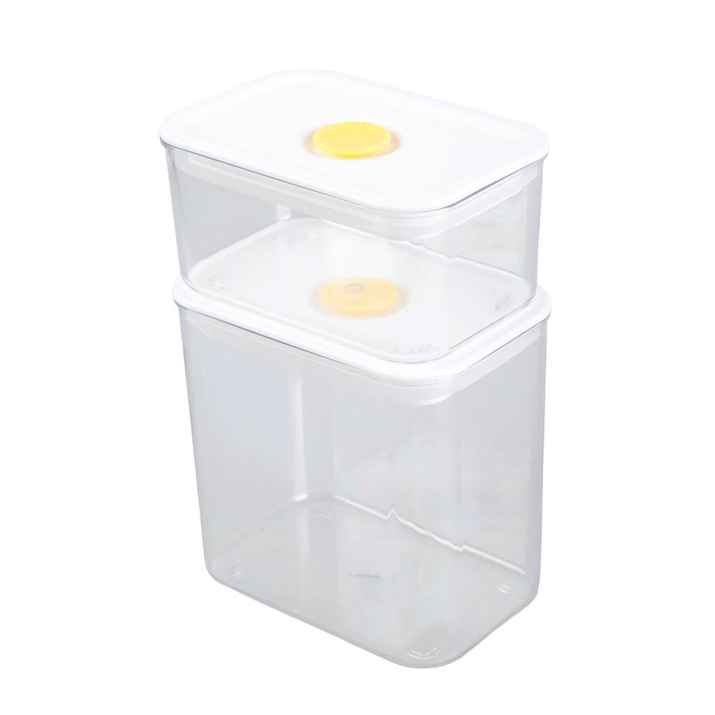 6Pc Stackable Plastic Food Storage Container With Airtight Design For Kitchen Pantries Organization Snacks Preservations