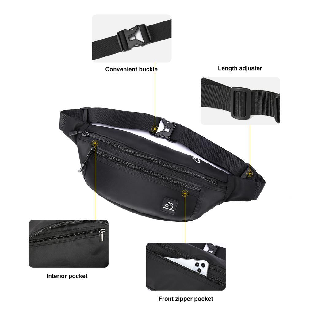 Sling Bag for Men, Small Crossbody Bag Casual Phone Chest Bag Lightweight Bicycle Travel Backpack Sling Bag for Travelling Hikin