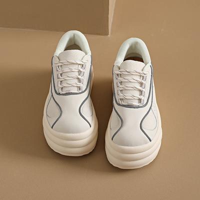 Rindslederversion~ erhöhte Plateauschuhe Damen Herbst neu Leder vielseitige Muffin-Damenschuhe Sportschuhe
