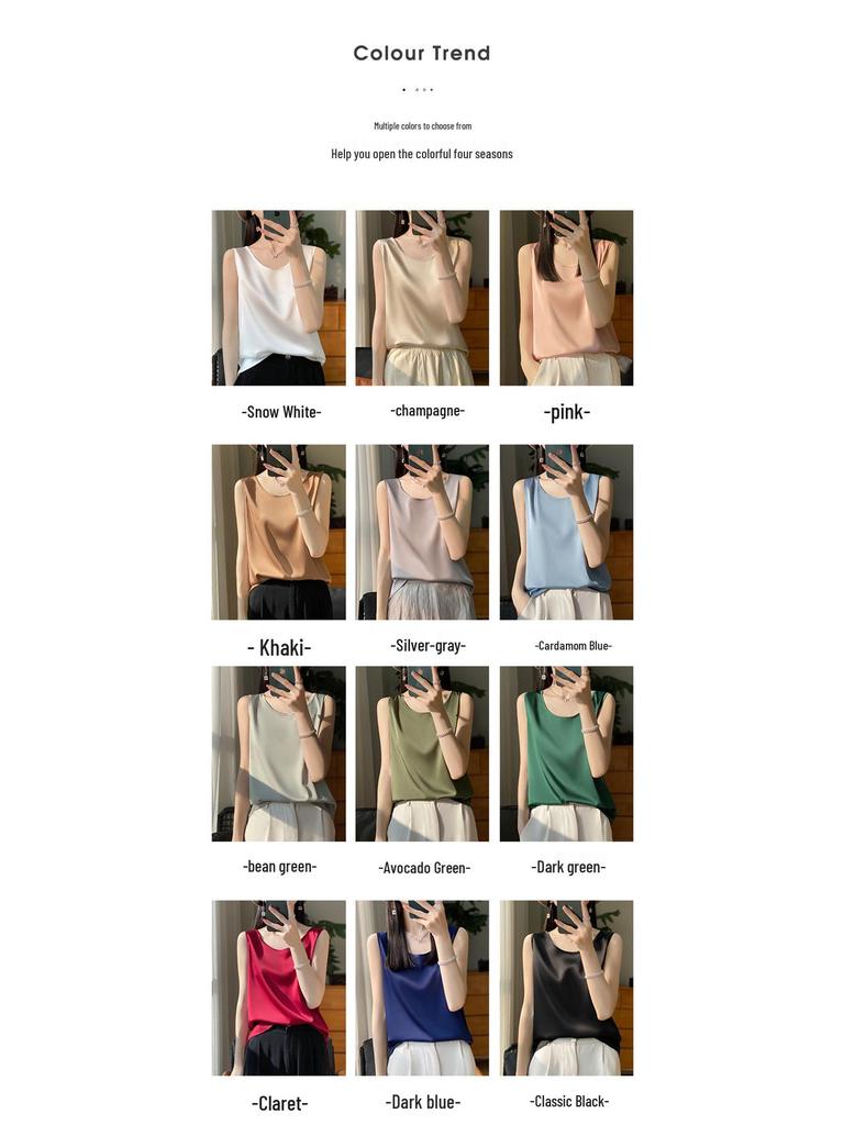 Summer 2025 Women's Round Neck Sleeveless Pullover Vest