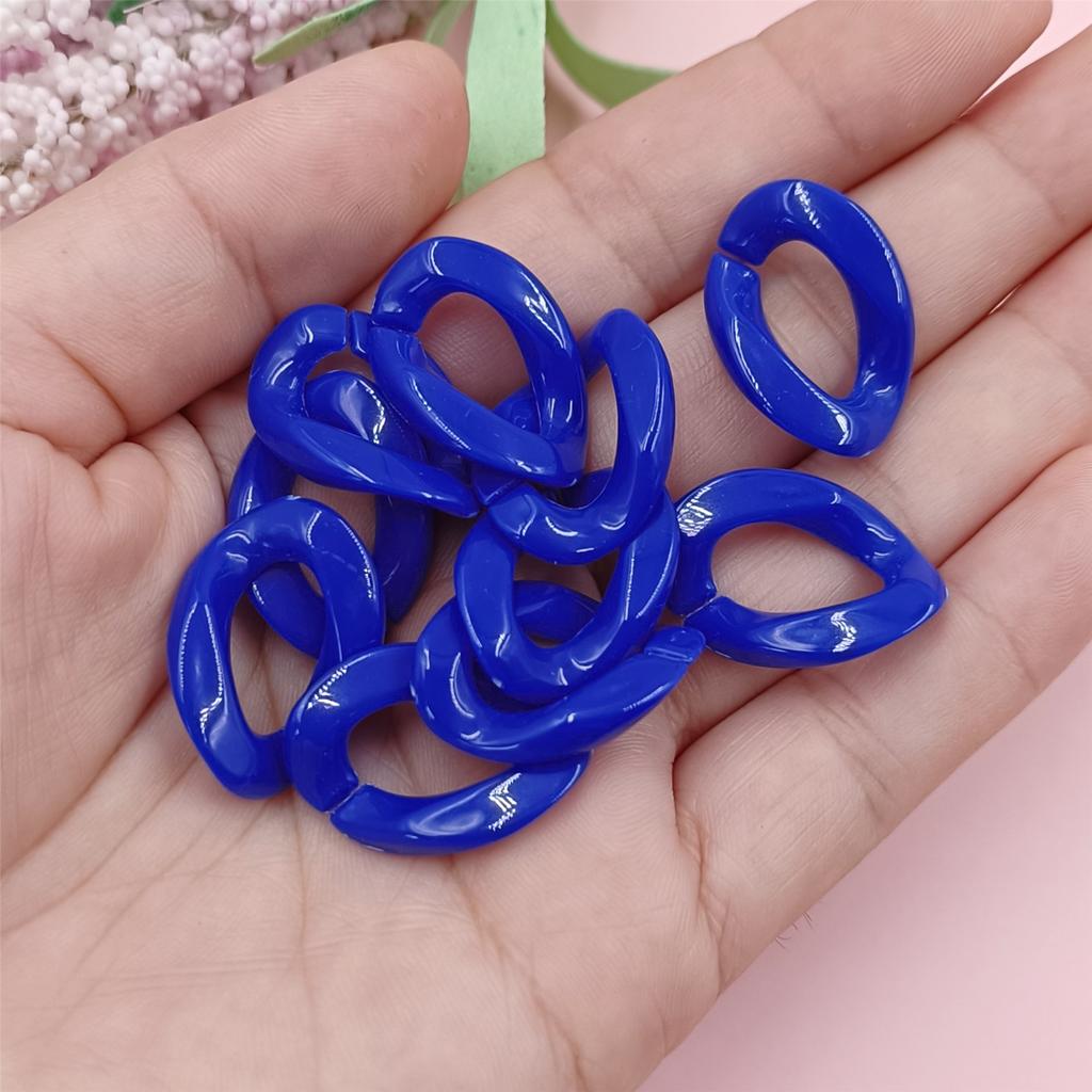 50Pcs 17*24mm Jewelry Making Loose Beads DIY Findings Twist Chain Wholesale Necklace Bracelet Pendant Keychain