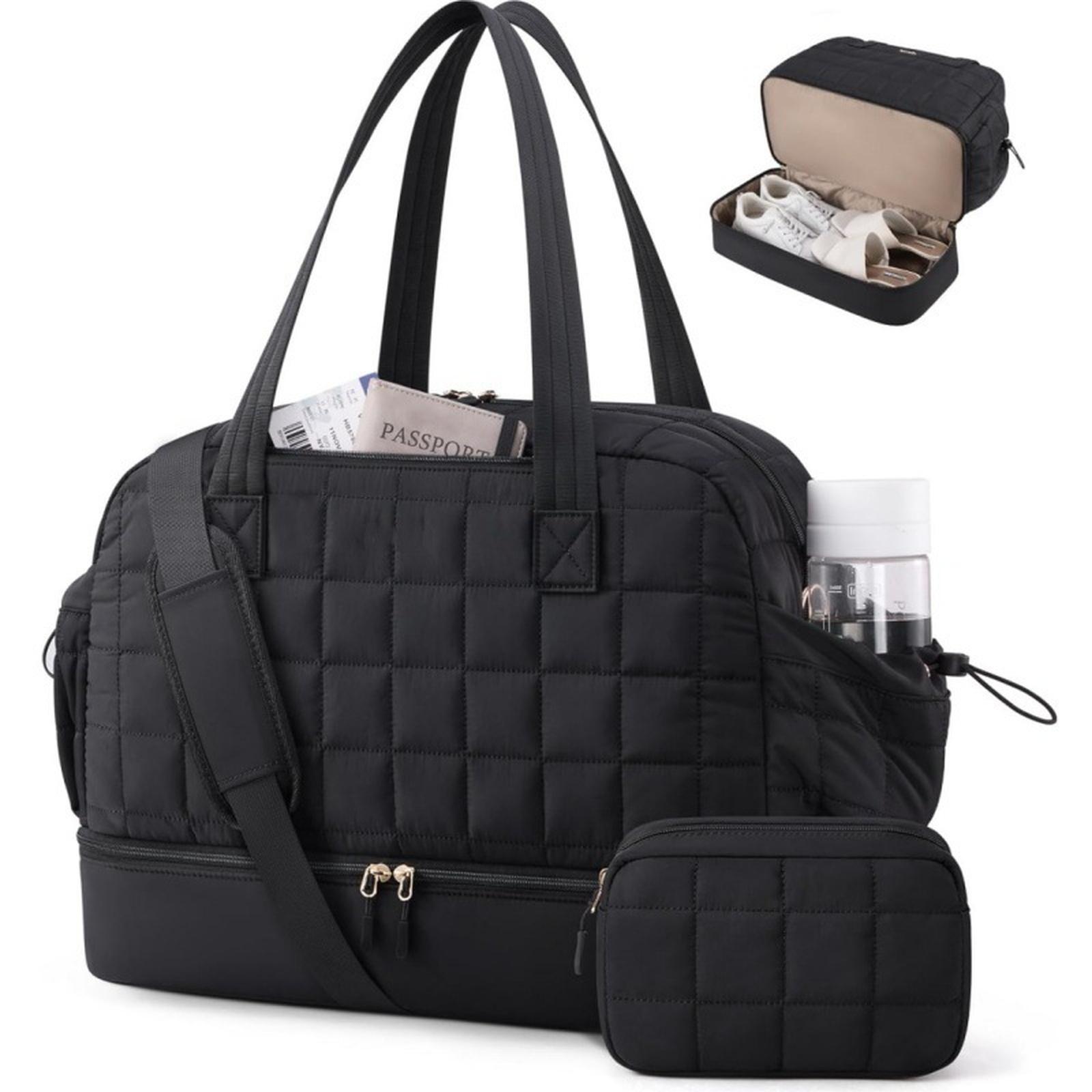 

Lunch Box for Women Insulated Lunch Bag Double Quilted Lunchbox Wide Opening Reusable Lunch Boxes Cooler for Work P One Size чорний