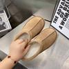 2025 New Women Mules Short Plush Slippers Suede Genuine Fuzzy Slippers Classic Quality Women Soft House Cotton Slippers