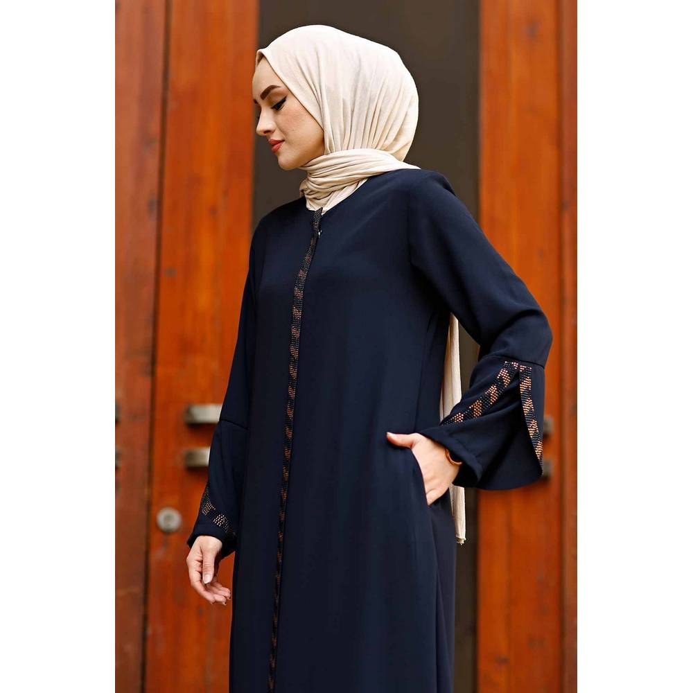 

Женская одежда Абая со стразами с длинным рукавом Open Quarry