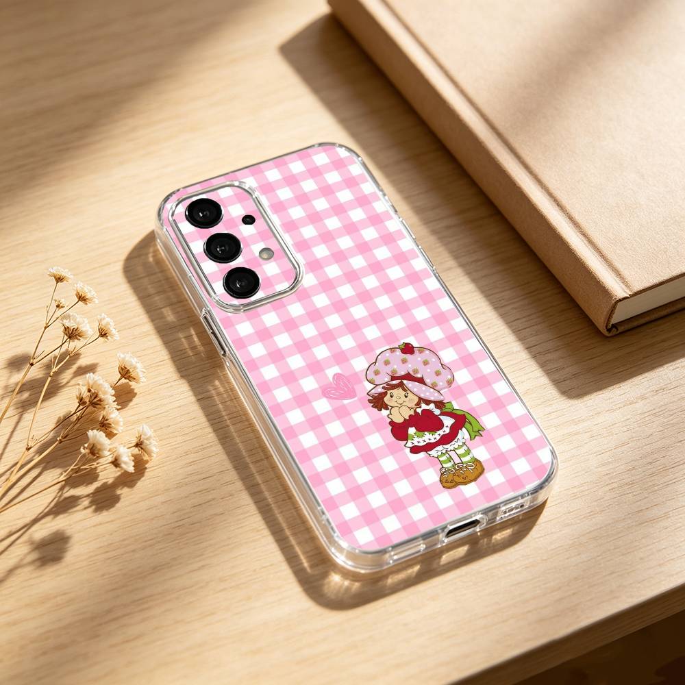S-Strawberry S-Shortcake Wave Phone Case For Samsung S25,24,21,22,23,30,Ultra,20,Plus,Fe,Lite,Note Transparent Cover