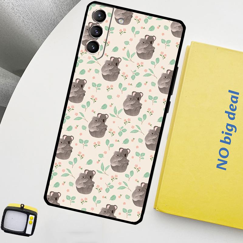 

Koala and Eucalyptus Phone Case For Samsung Galaxy S25 S26 Ultra S20 S21 S22 S23 Plus S24 Ultra S10 S25 FE Cover Galaxy S26
