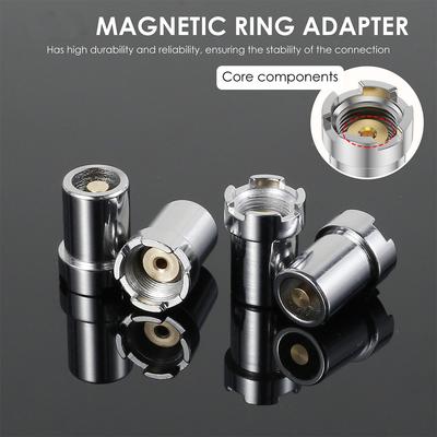 4/8/12PCS Magnetic Ring Adapter 510 Threaded Adapter Connection Converter Stainless Steel Durable Stable Magnetic Ring
