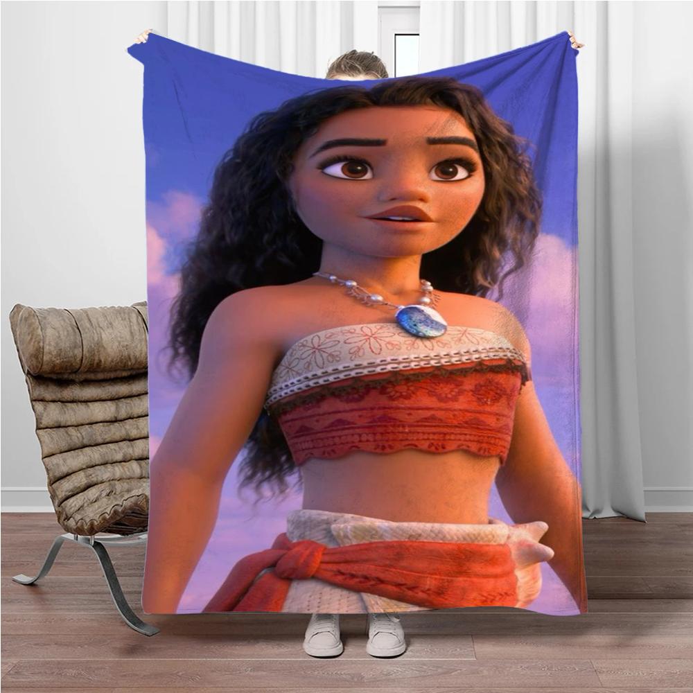Disney Cartoon Moana Room Warming Decorative Flannel Thin Blanket.Office,Chair,for Sofa,Living room,Travel Picnic Blanket Gifts