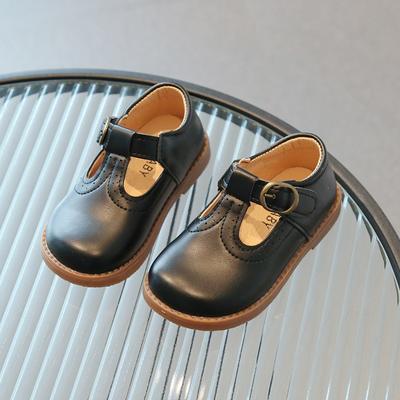 T-Riemchen Mädchen Oxfords Frühling Herbst Kinder Weiche PU Leder Schuhe Für Mädchen Schulkinder Prinzessin Kleiderschuhe Schwarz, Braun, Weiß