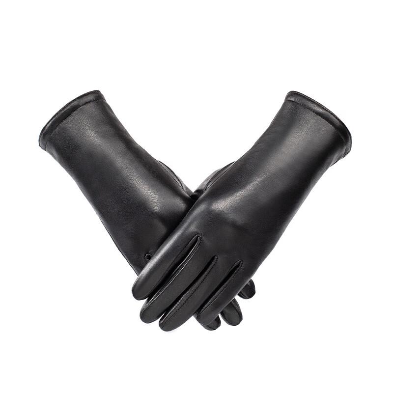 Men s Genuine Leather Thermal Cycling Gloves
