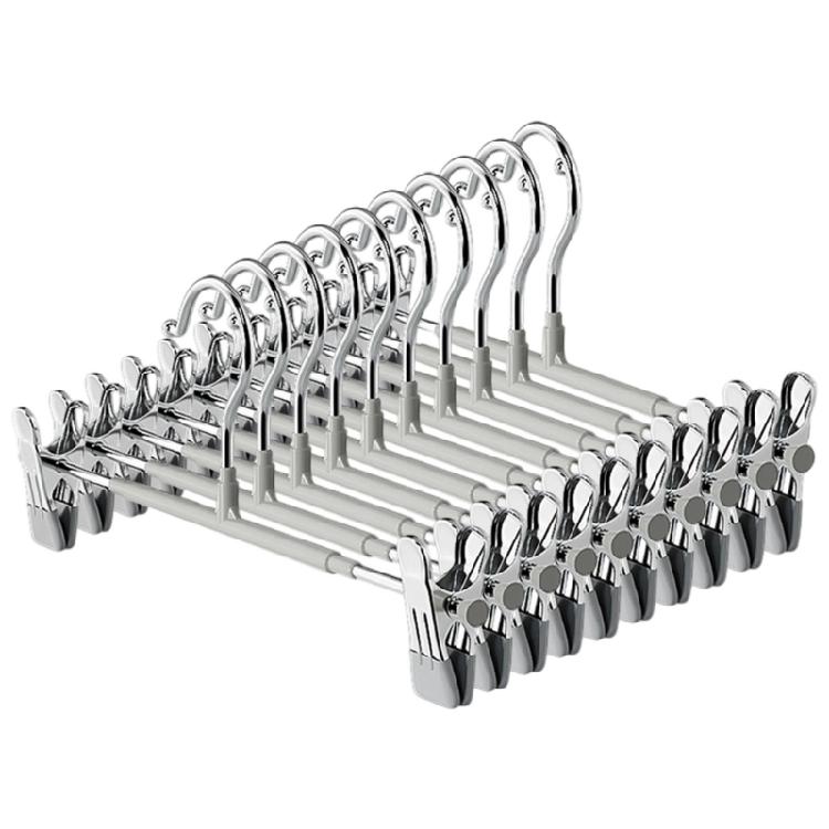 Durable Rusts Proof Multiple Use Adjustable Clothes Hangers Scratch Resistant Clips For Scarves Trousers Storage