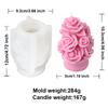 DIY Rose Lily Vase Silicone Candle Mold 3D Simulation Pottery Aromath Wax Resin Mold Cake Baking Tool Wedding Decoration Gift