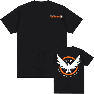 Tom Clancys The Division 2 SHD T-Shirt Rundhals Kurzarm Freizeit-T-Shirts Unisex Damenbekleidung Game Design Grafik-T-Shirt