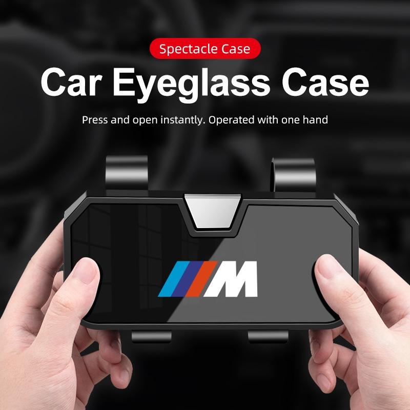Auto Sun Visor Glasses Box Sunglasses Clip Card Ticket Holder Pen Case For BMW M E30 E39 E46 E90 E93 E60 F10 M5 M6 M7 X4 X5 X1
