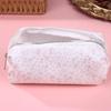 1Pcs Large Capacity Pencil Pouch Pink Small Floral Pencil Case Handheld Pen Bag Cosmetic Portable Gift For Office School Teen