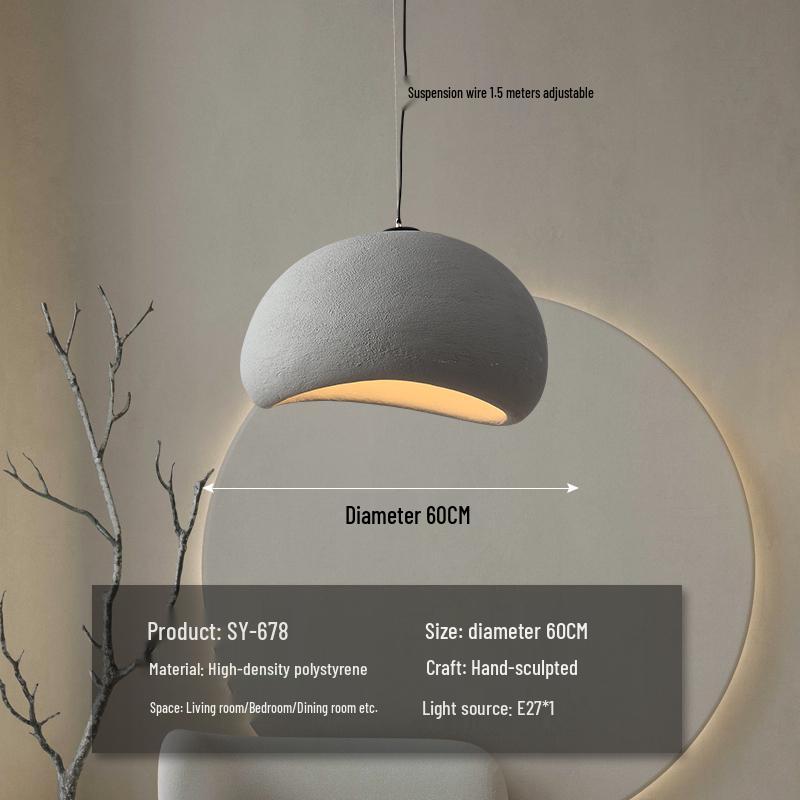 Wabi-Sabi Zen Pendant Light: Retro & Artistic Design for Restaurants, Living Rooms, and Bedrooms