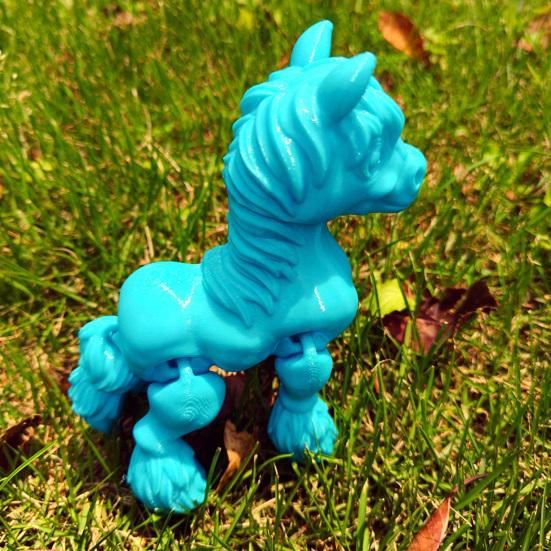 3D Printed Horse Figurine Movable Joints Pony Statue Stress Relief Fidget Toy Educational Animal Model Desktop Decoration Ornament