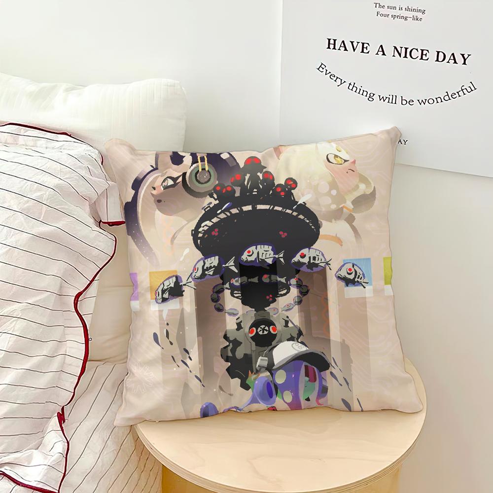 Classic Game S-Splatoon 3 S-Side-Order Pillow Case Sofa Living Room Bedroom Headboard Backrest Cushion Square Cushion Nap Time