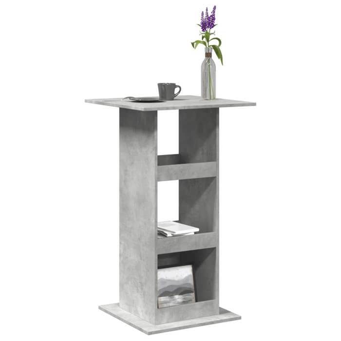 VidaXL Bar Table with Storage Concrete Grey Engineered Wood, Pub Table, High Table, Bar Stool Table, Table 854331