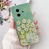 For Vivo Y39 5G Y300i 5G / Vivo V2436 V2444A Back Cover Girly Fashion Flower Butterfly Painting Case Soft Clear Silicone Funda