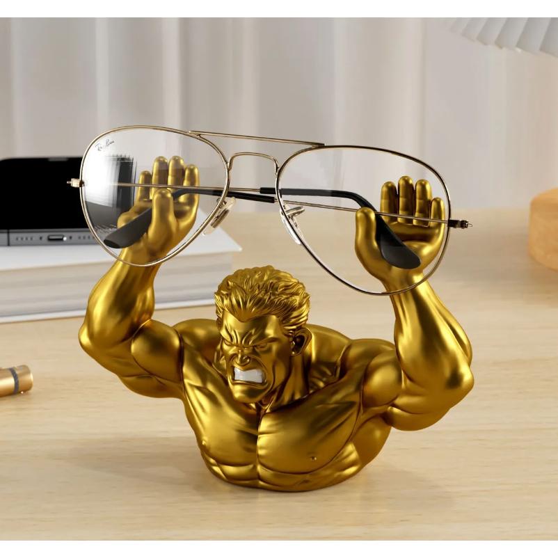 

Funny Muscle Man Desktop Organizer Stand Holder for Glasses Phone Cigar Pen Home Living Room Desk Decor
