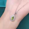 Fashionable Water Droplet Pendant Necklace Collarbone Chain, Available In Multiple Colors, Pear Shaped Cut Synthetic Zircon, Elegant Jewelry