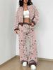 Grid New Autumn And Winter New European And American Women'S Clothing Striped Printing Suit Women