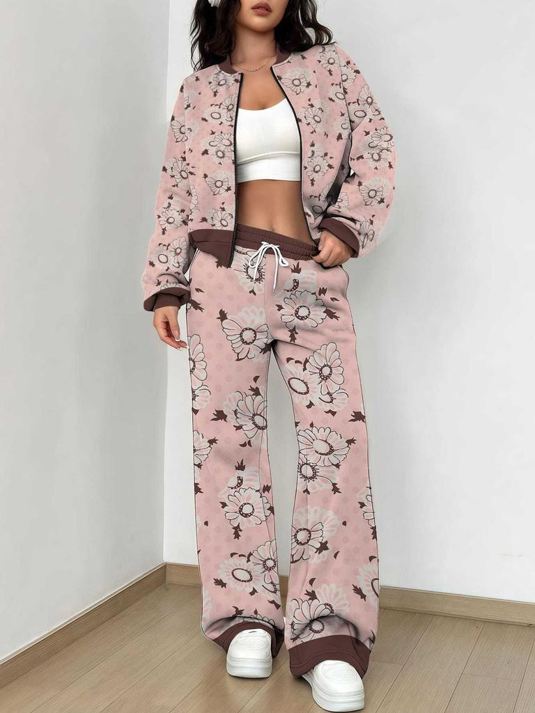 Grid New Autumn And Winter New European And American Women'S Clothing Striped Printing Suit Women