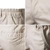 Summer Men's Shorts Straight Fit Knee-Length Short Suit Pant Solid Black Khaki Clothing Student Thin Colors Casual Shorts Man