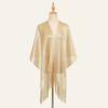 Gold Silver Dresses Shawls Tassels Wedding Scarf Summer Pashmina  for Women