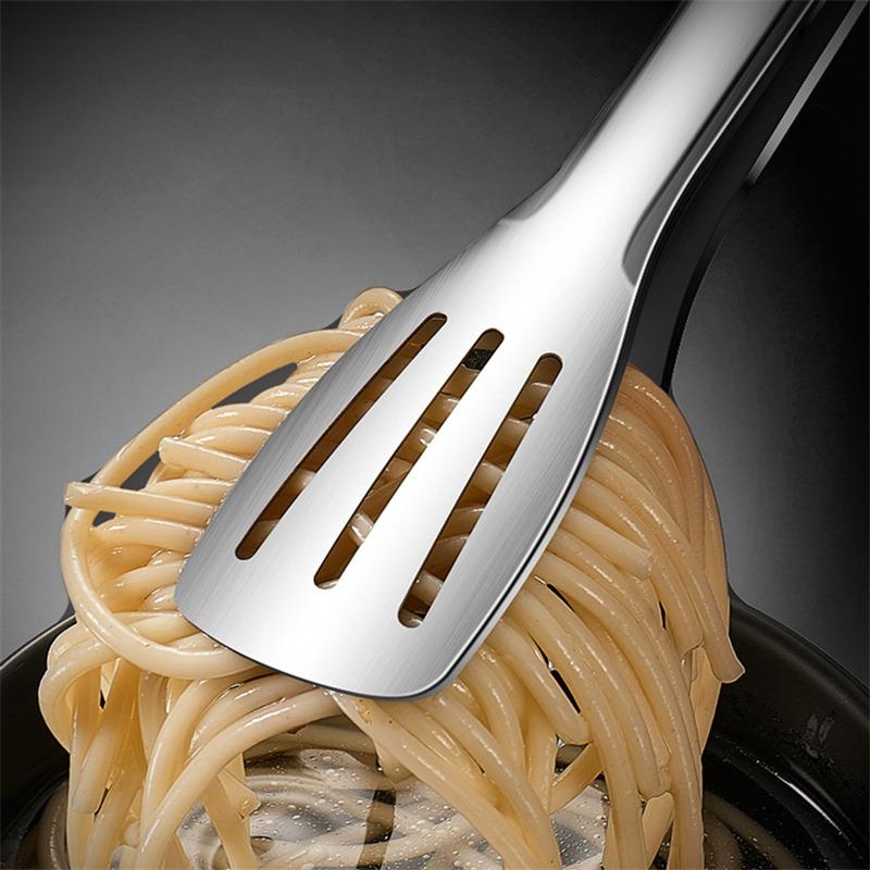 7912Inch Stainless Steel Food Clip Non Slip Bbq Tongs Silicone Non-Slip Handle Meat Salad Bread Clip Home Kitchen Baking Tool