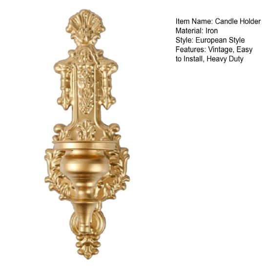 Stare Świeczniki Ścienne Żelazne Artystyczne Gotyckie Świeczniki na Podgrzewacze Dekoracja Ścienna do Salonu, Jadalni, Sypialni