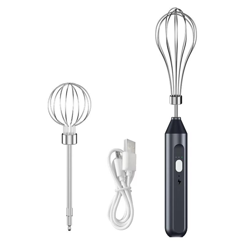 

Portable Electric Egg Beater Food Whisk 3 Speeds Handheld Rechargeable Egg Beater Baking Dough Cake Cream Mixer Kitchen Supplies