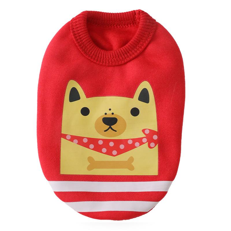 New Pet Clothing - Cartoon Animal Casual Dog Sweater for Small Dogs - Winter Warm and Thick Clothing for Puppies